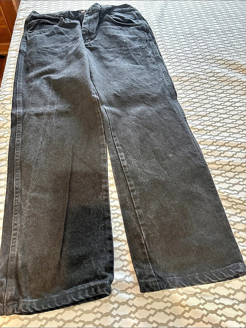 Rustler Regular Fit Straight Leg Denim Jeans Black 3X x 30
